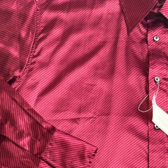 Men's Red Striped Shirt - Picture 3 of 9